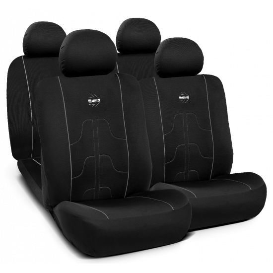 MOMO Universal Car Seat Covers - Modern - Black/Grey