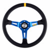 MOMO MOD.08 Steering Wheel - Leather, Blue Spoke
