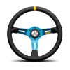 MOMO MOD.08 Steering Wheel - Leather, Blue Spoke