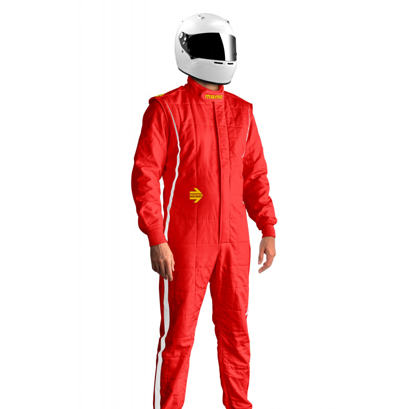 MOMO Pro-Lite Race Suit - Red and White