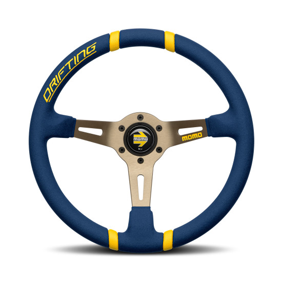 MOMO Drifting Steering wheel - Blue Microfibre