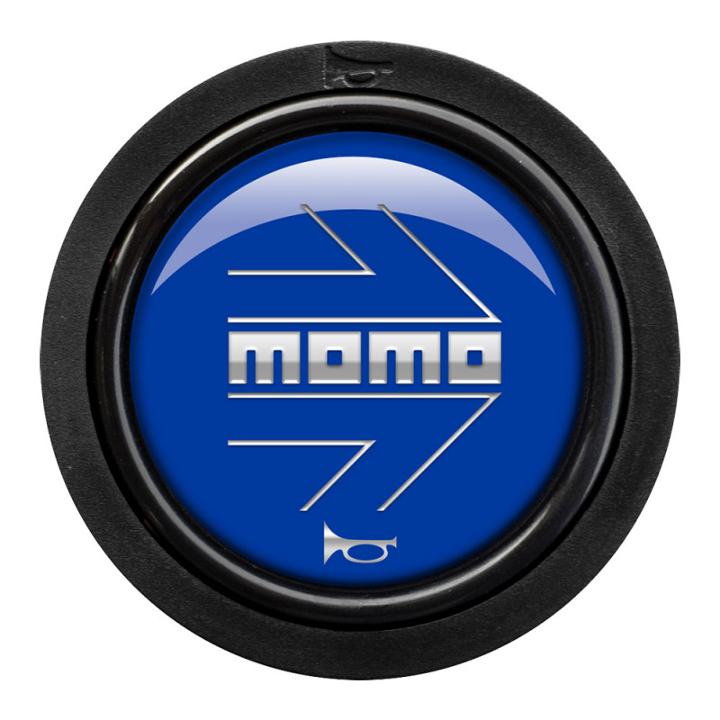 MOMO Horn Button 2 Contact - Arrow Gloss Blue