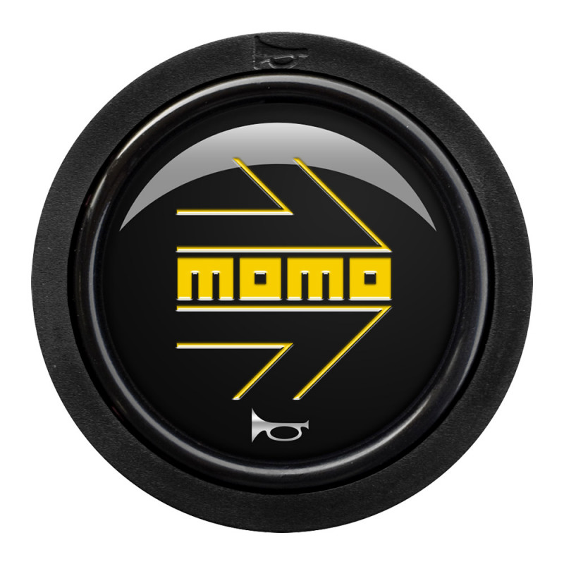 MOMO Horn Button 2 Contact - Arrow Gloss Black