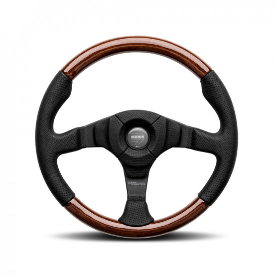 MOMO Dark Fighter Wood Steering Wheel
